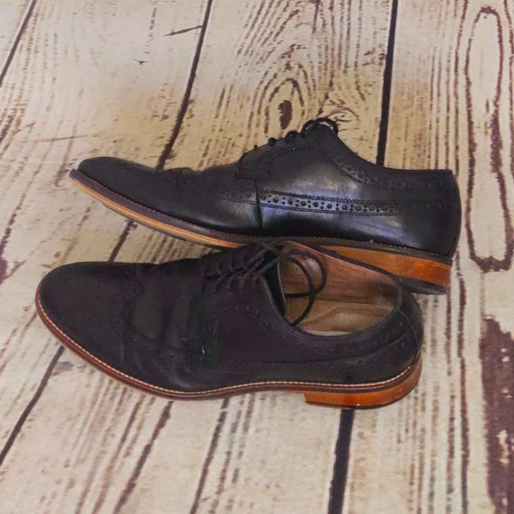 Johnston & Murphy Men's Conrad 2.0 Cap Toe Dress Shoe Black Italian Leather